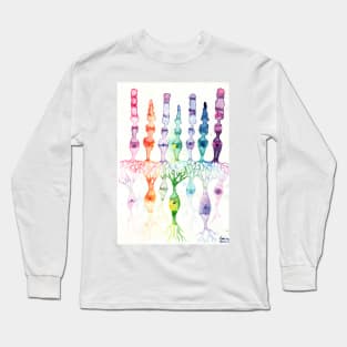 Cone cells rod cells and bipolar neurons in the retina Long Sleeve T-Shirt